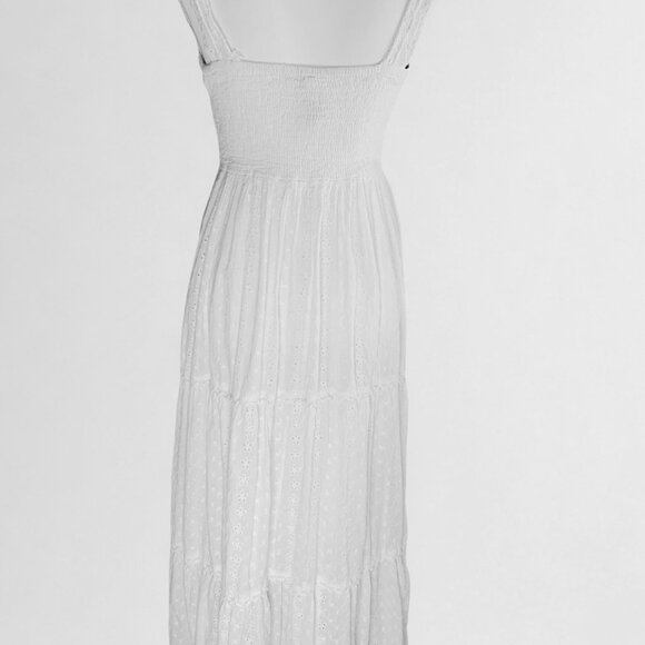 Anthropologie Me 2 Magic Sleeveless Eyelet Embroidered Maxi Dress Sz M - Picture 4 of 6